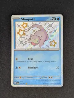 2024 SLOWPOKE 116/91 [Shiny Rare] Pokemon TCG Paldean Fates NM - Image 1