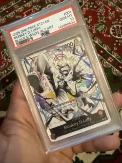 One Piece ST21-001 Monkey D Luffy Gear 5 Alt Art Parallel PSA 10 - Image 1