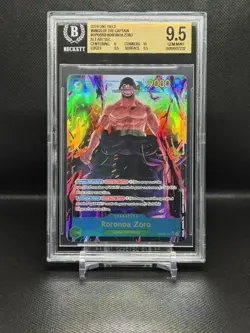 2024 ONE PIECE OP06-WINGS OF THE CAPTAIN ALTERNATE ART #118 RORONOA ZORO BGS 9.5 - Image 1