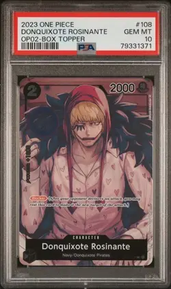 Donquixote Rosinante Box Topper (English) OP02-108 PSA 10 One Piece - Image 1