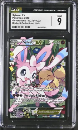 CGC 9 Sylveon EX Generations RC32/RC32 Radiant (Collection) Holo Pokemon Card - Image 1
