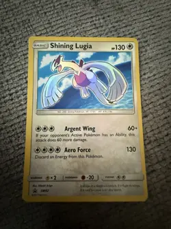 Pokemon TCG Shining Lugia Black Star Promo SM82 - Image 1
