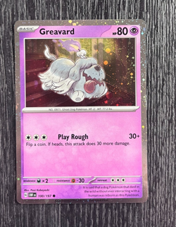 Pokemon - Greavard 100/197 Cosmos Holo Rare Promo S&V Obsidian Flames NM - Image 1