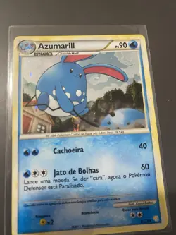 Azumarill 2/123 Holo Rare Heart Gold Soul Silver Pokemon Portuguese Saturn Holo - Image 2