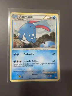 Azumarill 2/123 Holo Rare Heart Gold Soul Silver Pokemon Portuguese Saturn Holo - Image 3