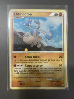 Pokemon Hitmontop 5/123 - Heart Gold Soul Silver Holo Portuguese Saturn Holo - Image 1