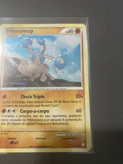 Pokemon Hitmontop 5/123 - Heart Gold Soul Silver Holo Portuguese Saturn Holo - Image 3