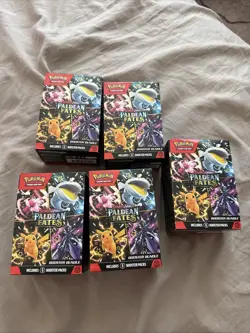 Pokemon TCG Scarlet & Violet Paldean Fates Booster Bundle Lot Of 5 EMPTY Boxes - Image 1