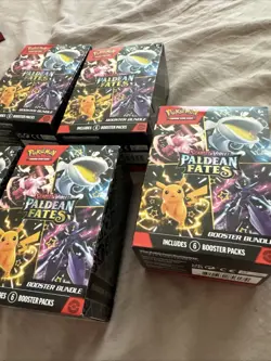 Pokemon TCG Scarlet & Violet Paldean Fates Booster Bundle Lot Of 5 EMPTY Boxes - Image 4