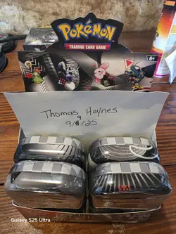 Pokemon Scarlet & Violet Black Bolt & White Flare MINI TIN DISPLAY Set Of 8 - Image 1