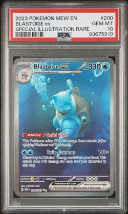 PSA 10 Pokemon 2023 En-151 Blastoise EX Special Illustration Rare #200 151 - Image 1
