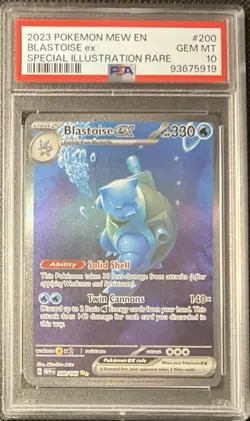 PSA 10 Pokemon 2023 En-151 Blastoise EX Special Illustration Rare #200 151 - Image 3