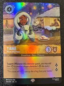 Disney Lorcana Winterspell - Tiana Warm And Happy - Epic - 205/204 - Holo - Image 1