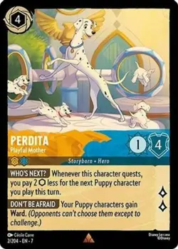 1x Perdita - Playful Mother - 2/204 - Rare - Cold Foil NM-Mint Disney Lorcana: A - Image 1