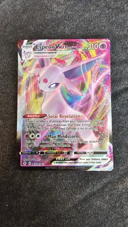 Espeon VMAX Evolving Skies Holo Ultra Rare Pokemon TCG Card 065/203 NM Condition - Image 1