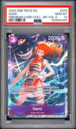2025 ONE PIECE PREMIUM CARD COLLECTION -BEST SELECTION VOL.4 - #070 NAMI PSA 10 - Image 1