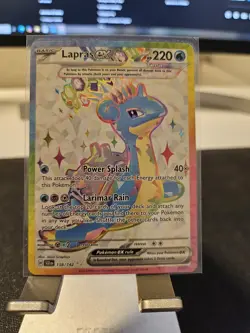 Lapras EX 158/142 Stellar Crown Special Illustration Rare Card NM - Image 1