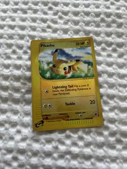 Pokemon Pikachu TCG Reverse Holo Card #124/165 Expedition E Series LP-MP - Image 1