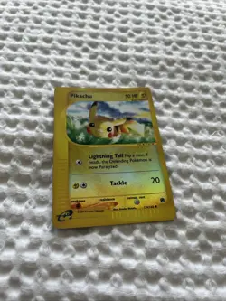 Pokemon Pikachu TCG Reverse Holo Card #124/165 Expedition E Series LP-MP - Image 2