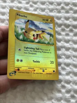 Pokemon Pikachu TCG Reverse Holo Card #124/165 Expedition E Series LP-MP - Image 4