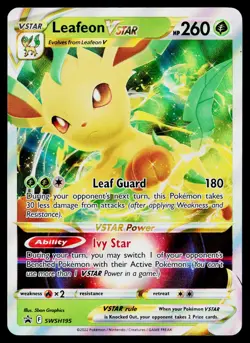 SWSH: Sword & Shield Promo Cards #SWSH195 Leafeon VSTAR - Image 1