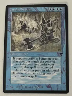 Magic the Gathering MTG Legends Invoke PrejudiceBanned NM (Beta Bob) - Image 1