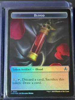 Vampire // Blood Token x2 Set INR 7/21 Magic MTG FOIL NM - Image 2