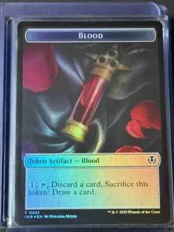 Vampire // Blood Token x2 Set INR 7/21 Magic MTG FOIL NM - Image 4