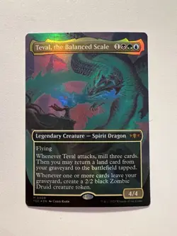 Teval, the Balanced Scale - FOIL BORDERLESS - Tarkir: Dragonstorm: Commander- NM - Image 1
