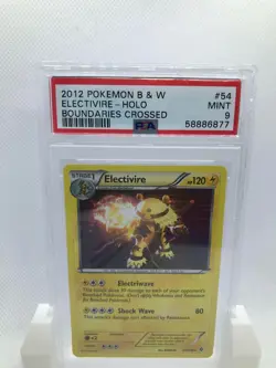 PSA 9 MINT BW Boundaries Crossed Holo Electivire #54 Pokemon Card POP 5 - Image 1