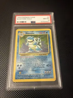 1999 POKEMON GAME #2 BLASTOISE-HOLO PSA 8 - Image 1