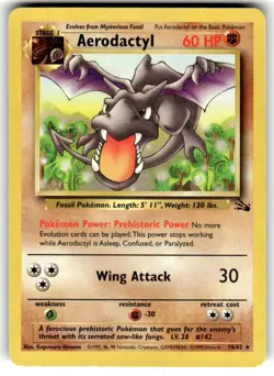 Aerodactyl 16/62 Rare Fossil Pokemon NM/VLP - Image 1