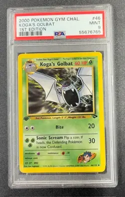 2000 Pokemon - 1st Edition Koga’s Golbat - Gym Challenge 46/132 PSA 9 - Image 1