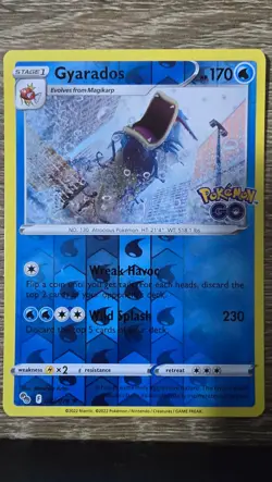 Gyarados Reverse Holo Pokemon GO 022/078 NM - Image 1