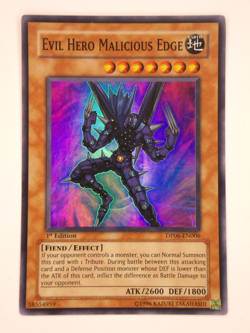 YUGIOH - EVIL HERO MALICIOUS EDGE - DP06-EN006 - SUPER - 1ST EDITION - (LP-NM) - Image 1