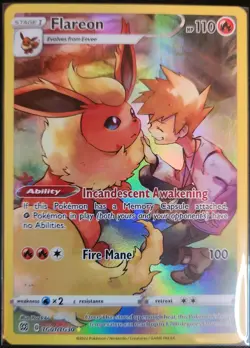 Pokemon TCG Flareon TG01/TG30 Brilliant Stars Trainer Gallery Full Art Holo - Image 2