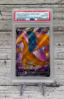 🔥 PSA 10 Pokemon Charizard V SWSH BSP #050 Champion’s Path ETB Promo GEM MINT🔥 - Image 1