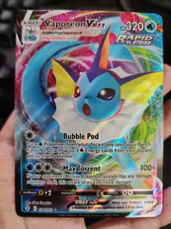 Pokemon TCG Vaporeon VMAX Holo 030/203 Evolving Skies UR EN Near Mint - Image 1