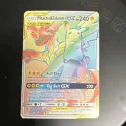 The Pokemon Company Pikachu & Zekrom GX 184/181 Team Up Secret Rare Holo 240 - Image 1