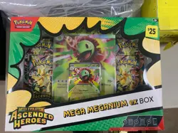 6 Pokemon Mega Evolution Ascended Heroes ex Box Mega Feraligatr Meganium Emboar - Image 4