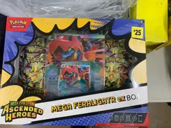 6 Pokemon Mega Evolution Ascended Heroes ex Box Mega Feraligatr Meganium Emboar - Image 5