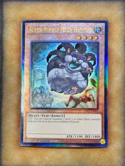 Yugioh Super-Nimble Mega Hamster RA02-EN004 Prismatic Ultimate Rare 1st Ed NM - Image 1