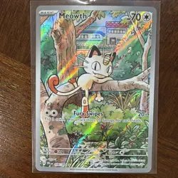 Meowth 106/094 NM – Illustration Rare IR – 2025 TCG Pokemon Phantasmal Flames - Image 1