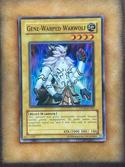 Yugioh Gene-Warped Warwolf STON-EN001 Super Rare LP - Image 1
