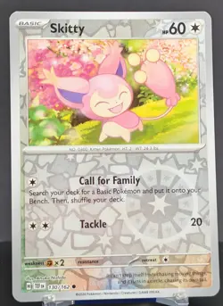 Pokemon Skitty #130/162 English Temporal Forces Reverse Holo - Image 1