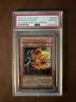 PSA 10 2009 Yu-Gi-Oh! 5D's #EN002 Infernity Dwarf W.Champ 2009: S/A Promo - Image 1