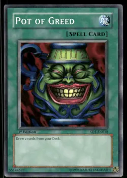 Pot of Greed SD4-EN018 Structure Deck: Fury from the Deep Yu-Gi-Oh 1st Ed NM - Image 1