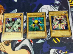 Yugioh DOR-001-003 Alpha Beta Gamma Magnet Warrior Foil Lot Collection Cards LP - Image 1