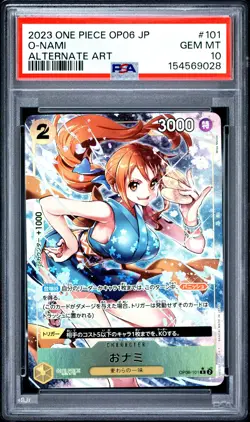 PSA 10 O-Nami #101 Japanese 2023 One Piece Japanese Op06-Wings Of The Captain - Image 1