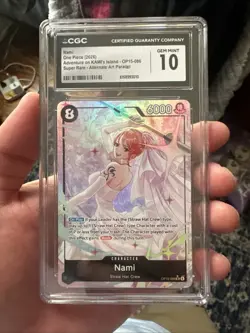 One Piece TCG JP OP15-086 Nami Alt Art Parallel Wedding CGC GEM MINT 10 - Image 1